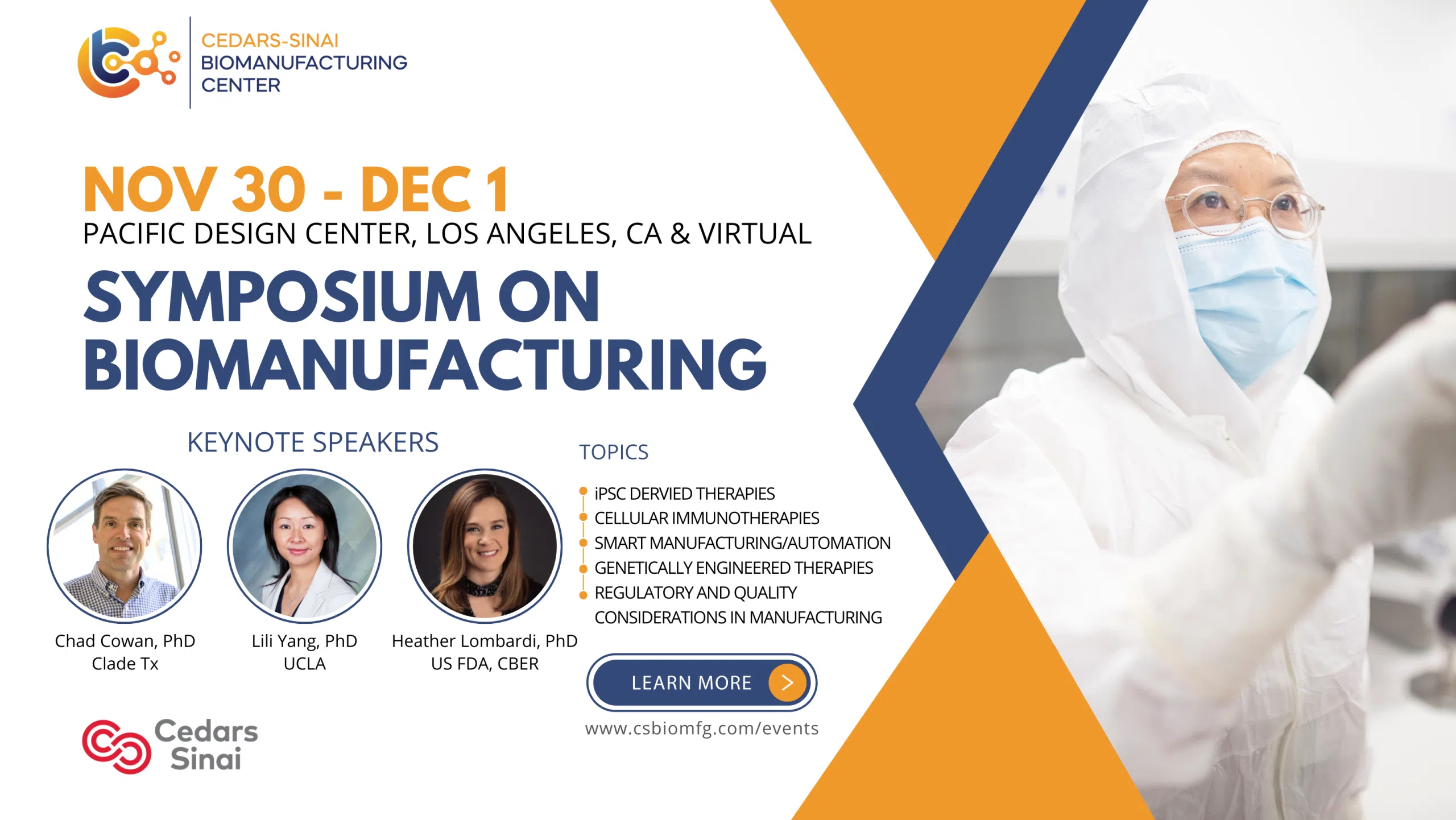 NOV 30 - DEC 1 Symposium on Biomanufacturing